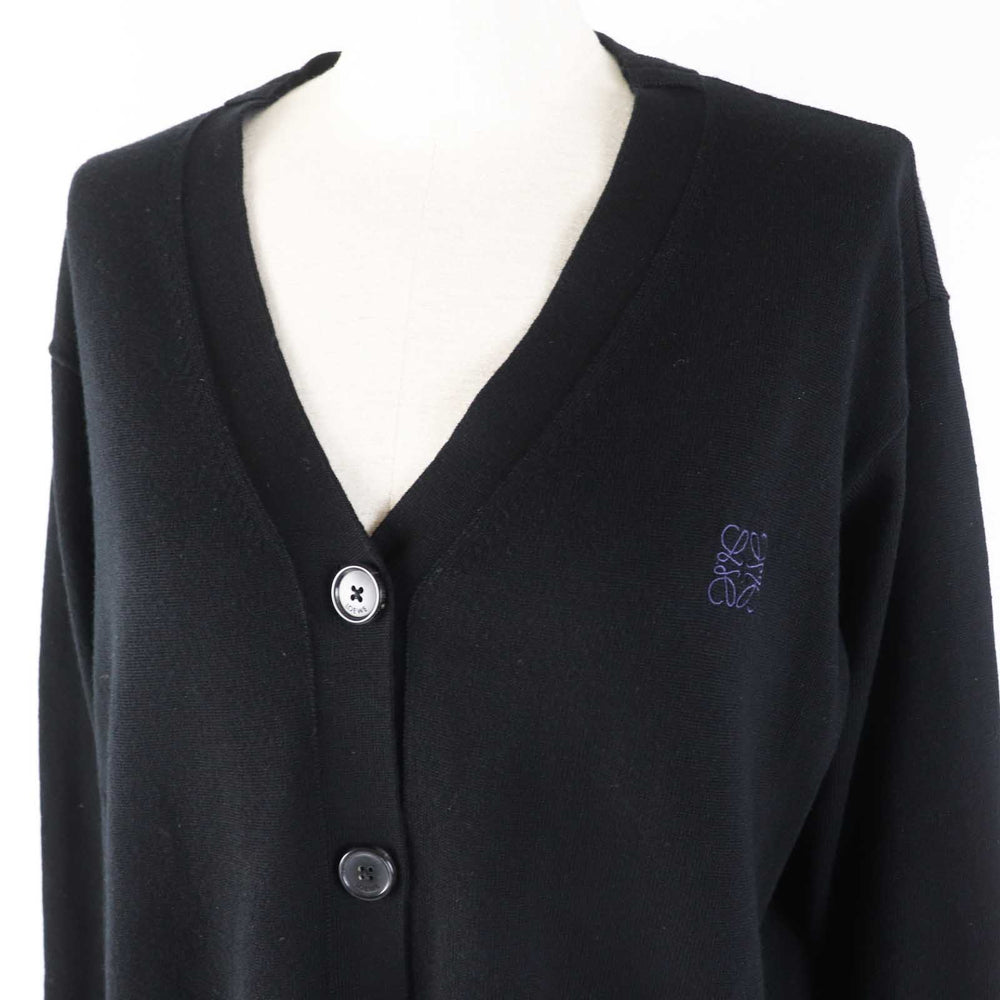 LOEWE cardigan Q825Y16K02 Main: 100% wool black Women XS Used Authentic