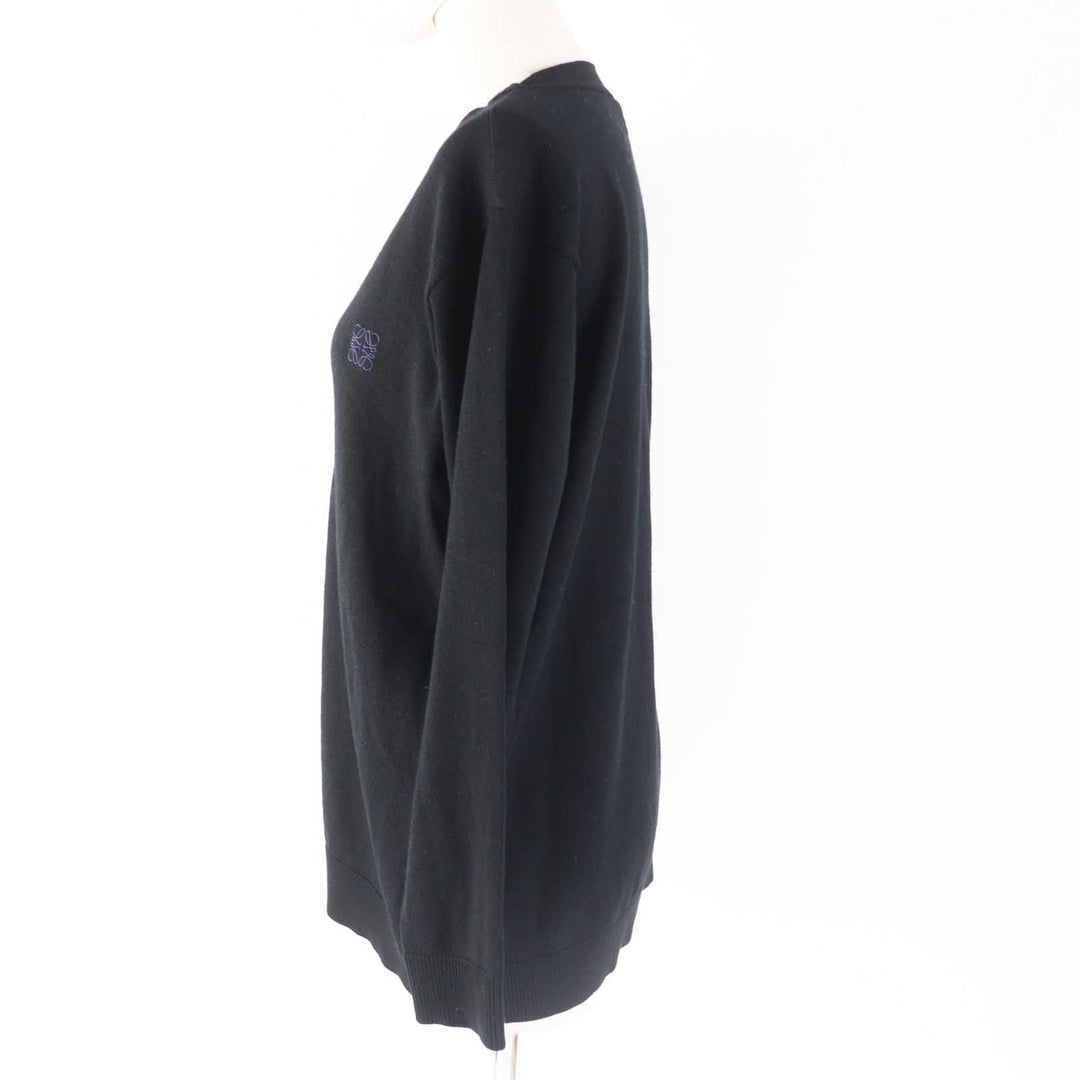 LOEWE cardigan Q825Y16K02 Main: 100% wool black Women XS Used Authentic