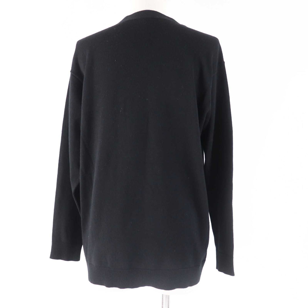 LOEWE cardigan Q825Y16K02 Main: 100% wool black Women XS Used Authentic