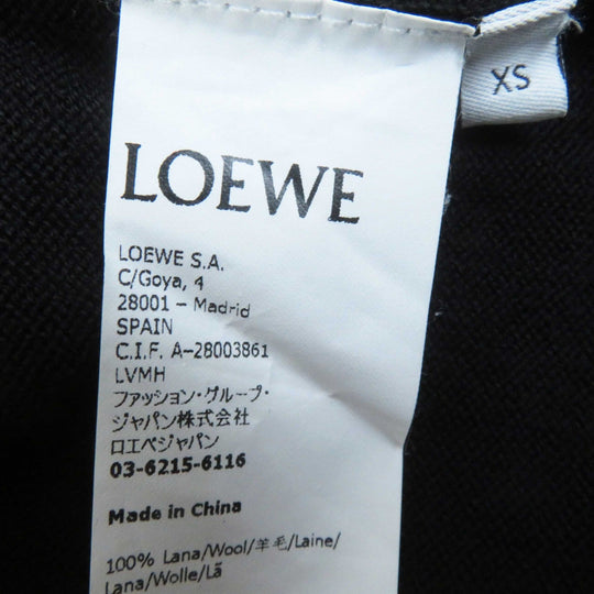 LOEWE cardigan Q825Y16K02 Main: 100% wool black Women XS Used Authentic