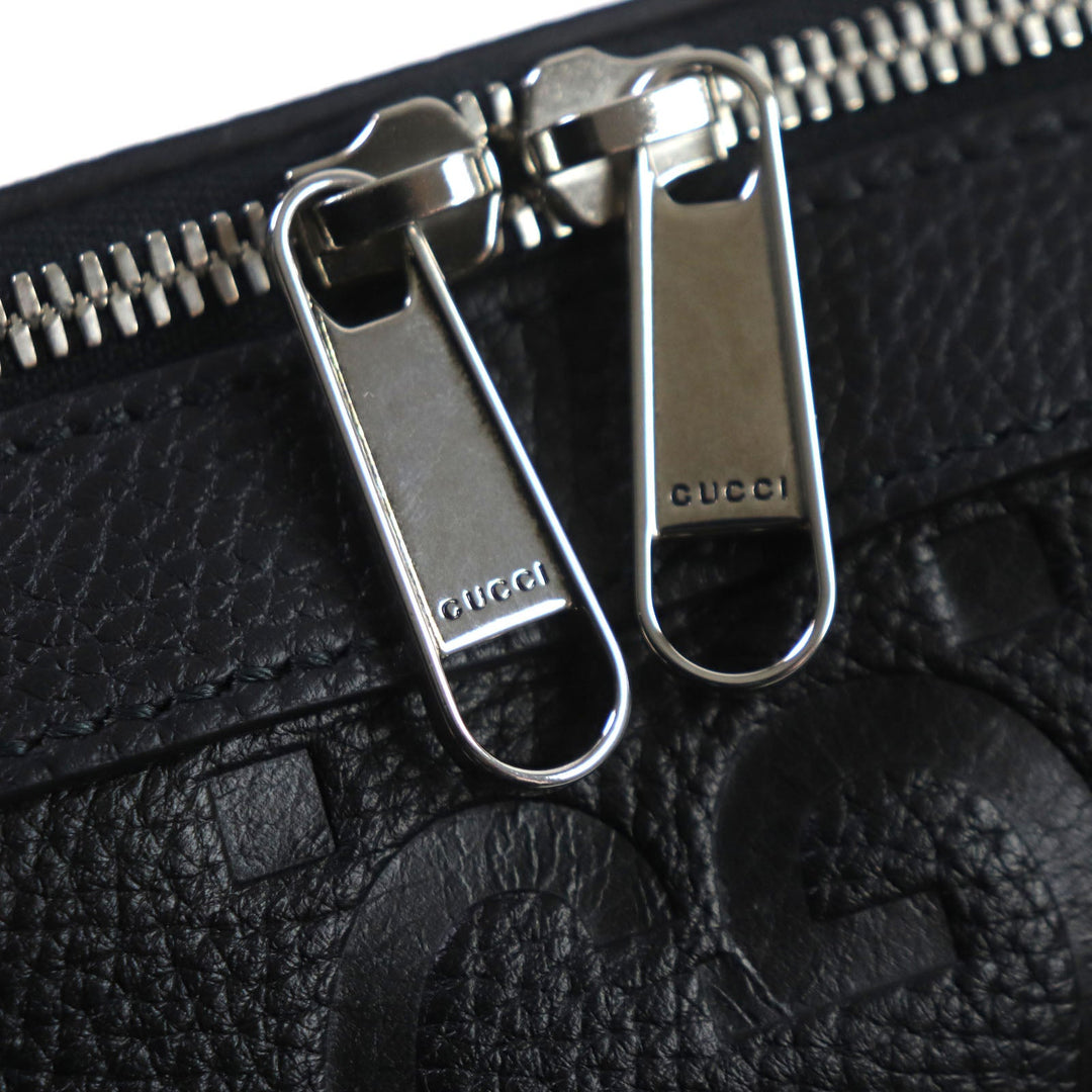 GUCCI Business bag 658573 Main: Leather black Jumbo GG mens Used Authentic