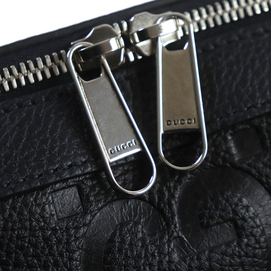 GUCCI Business bag 658573 Main: Leather black Jumbo GG mens Used Authentic