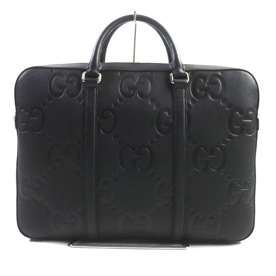 GUCCI Business bag 658573 Main: Leather black Jumbo GG mens Used Authentic