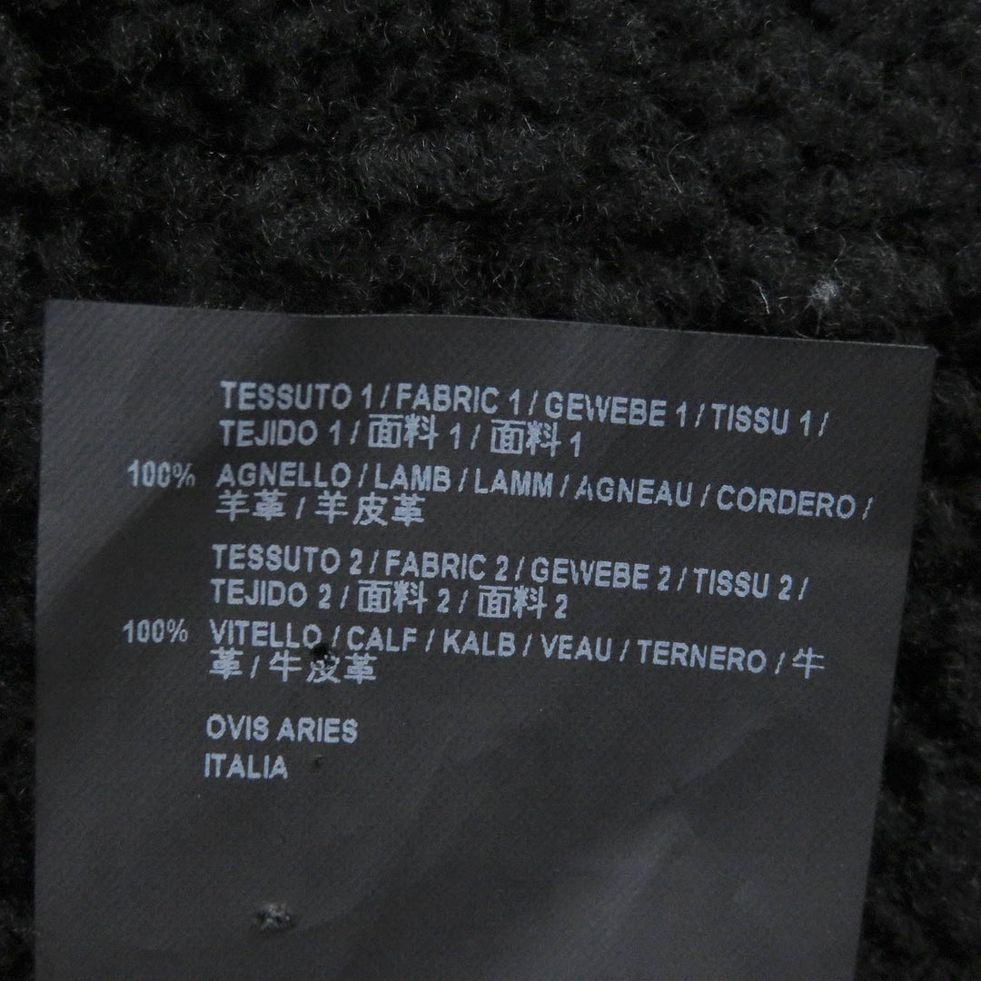 BALENCIAGA leather jacket 436548 Main: Sheep leather black Bombardier Shearling Jacket mens 36 Used Authentic