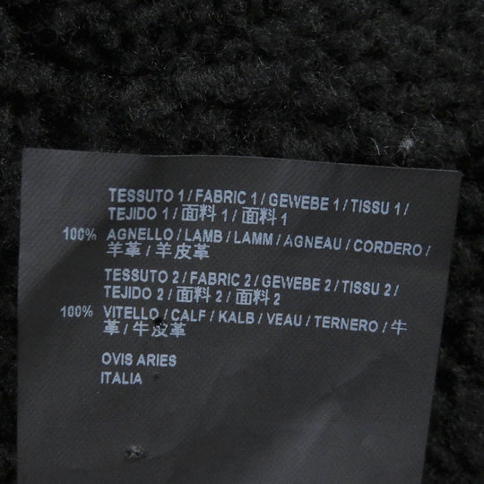 BALENCIAGA leather jacket 436548 Main: Sheep leather black Bombardier Shearling Jacket mens 36 Used Authentic