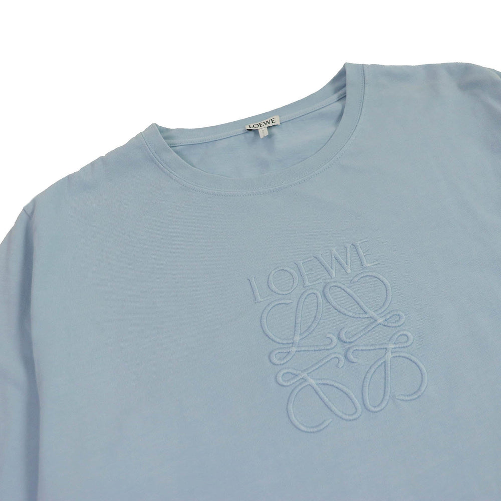 LOEWE Short sleeve T-shirt H526Y22XA4 Main: 100% cotton, some parts: 98% cotton, some parts: 2% elastane Light blue mens XL Used Authentic