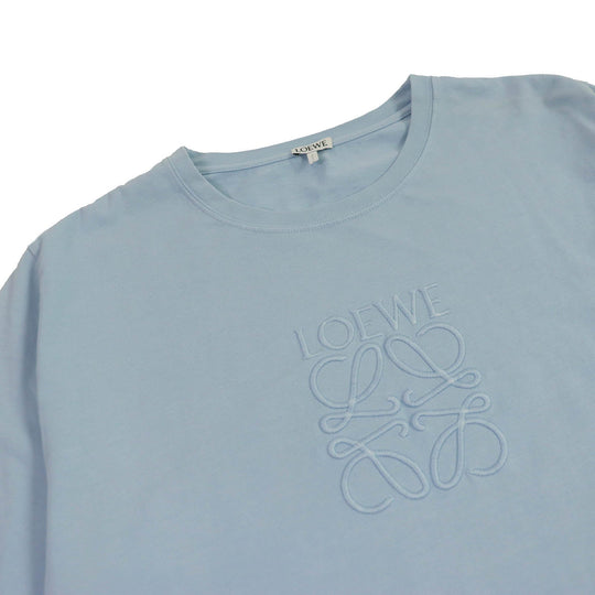 LOEWE Short sleeve T-shirt H526Y22XA4 Main: 100% cotton, some parts: 98% cotton, some parts: 2% elastane Light blue mens XL Used Authentic