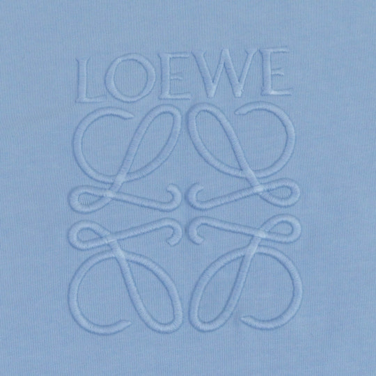LOEWE Short sleeve T-shirt H526Y22XA4 Main: 100% cotton, some parts: 98% cotton, some parts: 2% elastane Light blue mens XL Used Authentic