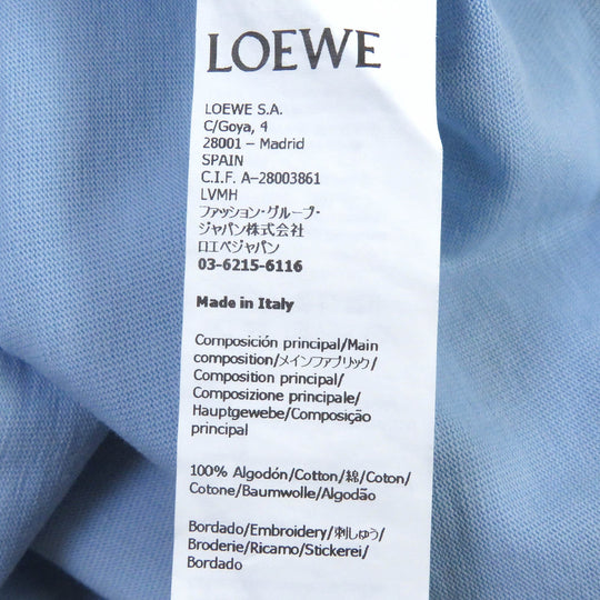 LOEWE Short sleeve T-shirt H526Y22XA4 Main: 100% cotton, some parts: 98% cotton, some parts: 2% elastane Light blue mens XL Used Authentic