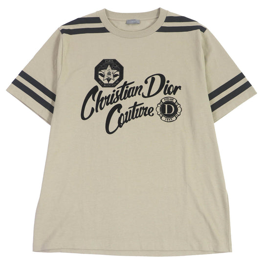 Dior HOMME Short sleeve T-shirt 483J636B0554 Main: 100% cotton, Part: 100% polyester beige mens X3L Used Authentic
