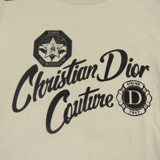 Dior HOMME Short sleeve T-shirt 483J636B0554 Main: 100% cotton, Part: 100% polyester beige mens X3L Used Authentic