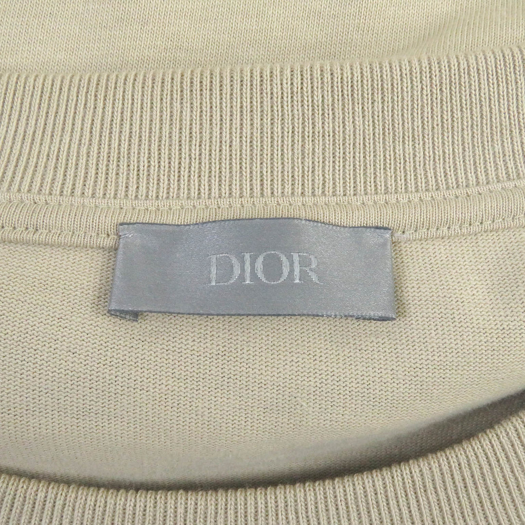 Dior HOMME Short sleeve T-shirt 483J636B0554 Main: 100% cotton, Part: 100% polyester beige mens X3L Used Authentic