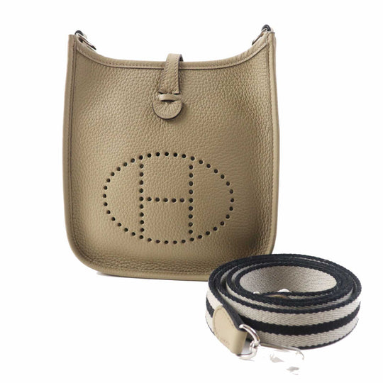 HERMES Shoulder Bag Main�FTaurillon Clemence Beige Alpha Evelyn TPM Women Used Authentic