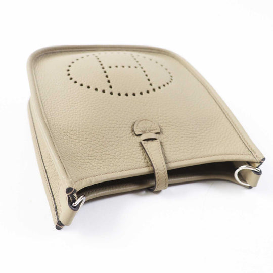 HERMES Shoulder Bag Main�FTaurillon Clemence Beige Alpha Evelyn TPM Women Used Authentic