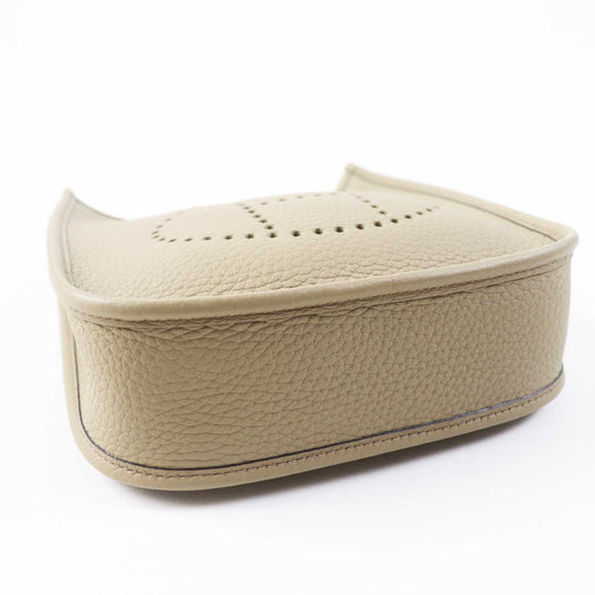 HERMES Shoulder Bag Main�FTaurillon Clemence Beige Alpha Evelyn TPM Women Used Authentic