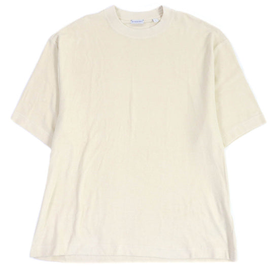 BURBERRY Short sleeve T-shirt 8081233 Main: 100% cotton, some parts: 98% cotton, some parts: 2% elastane Ivory mens L Used Authentic