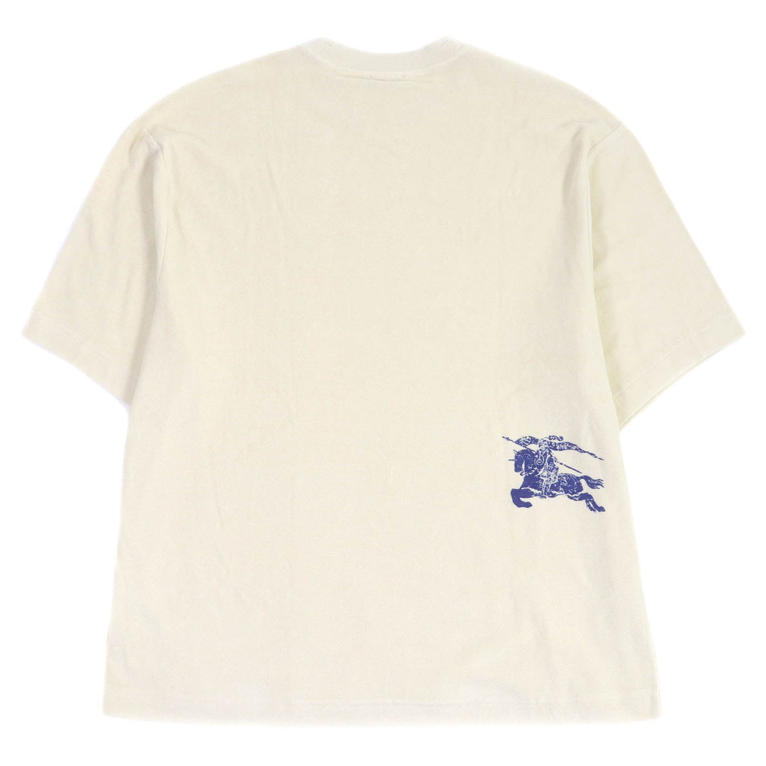 BURBERRY Short sleeve T-shirt 8081233 Main: 100% cotton, some parts: 98% cotton, some parts: 2% elastane Ivory mens L Used Authentic