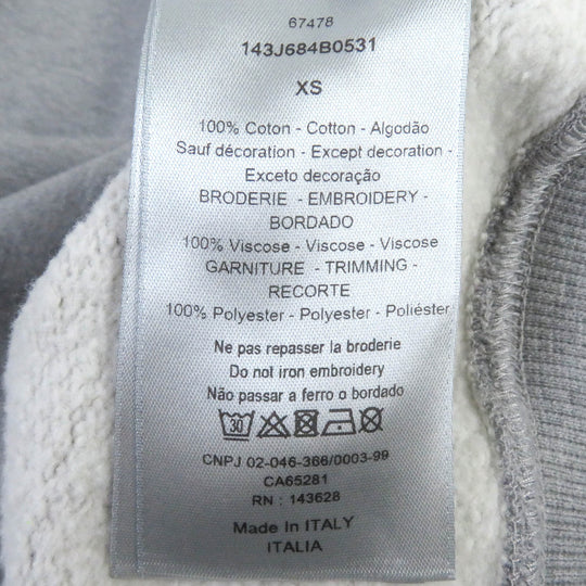 Dior HOMME sweat 143J684B0531 Main: 100% cotton, part: 100% rayon, part: 100% polyester gray mens XS Used Authentic
