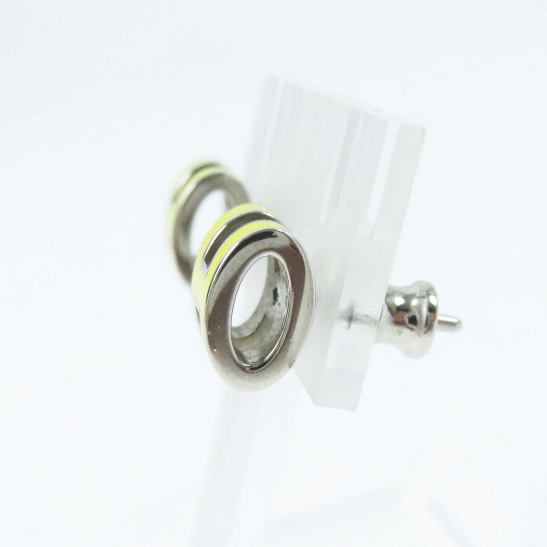 HERMES Pierce Gold Plated Yellow silver Mini Pop Ash H Women Used Authentic