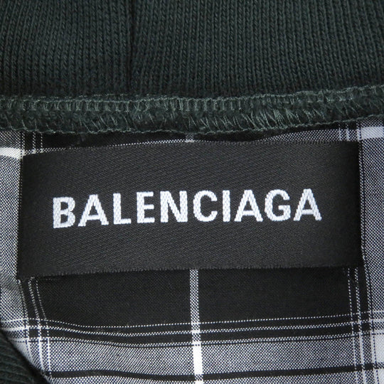 BALENCIAGA Denim Jacket 557356 cotton Indigo Blue Twinset Hoodie mens 39 Used Authentic