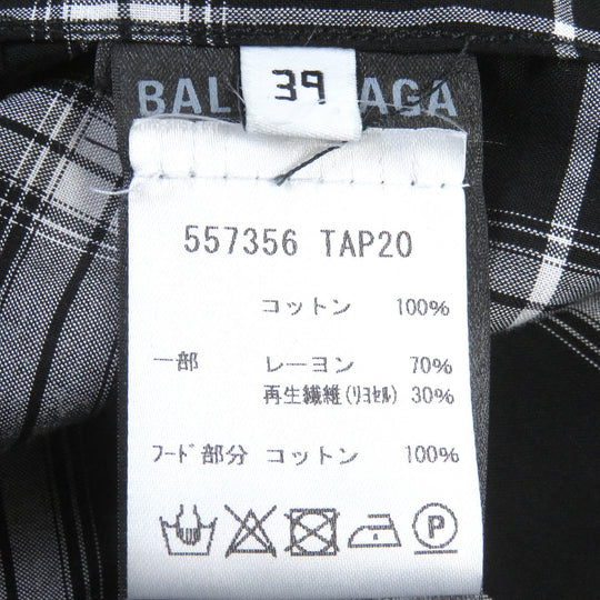 BALENCIAGA Denim Jacket 557356 cotton Indigo Blue Twinset Hoodie mens 39 Used Authentic
