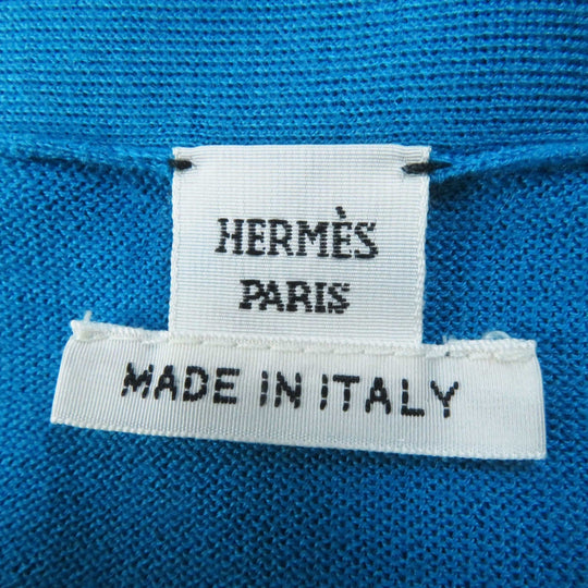 HERMES knit Outer material: 50% cashmere, Outer material: 50% silk Light blue white Women 34 Used Authentic