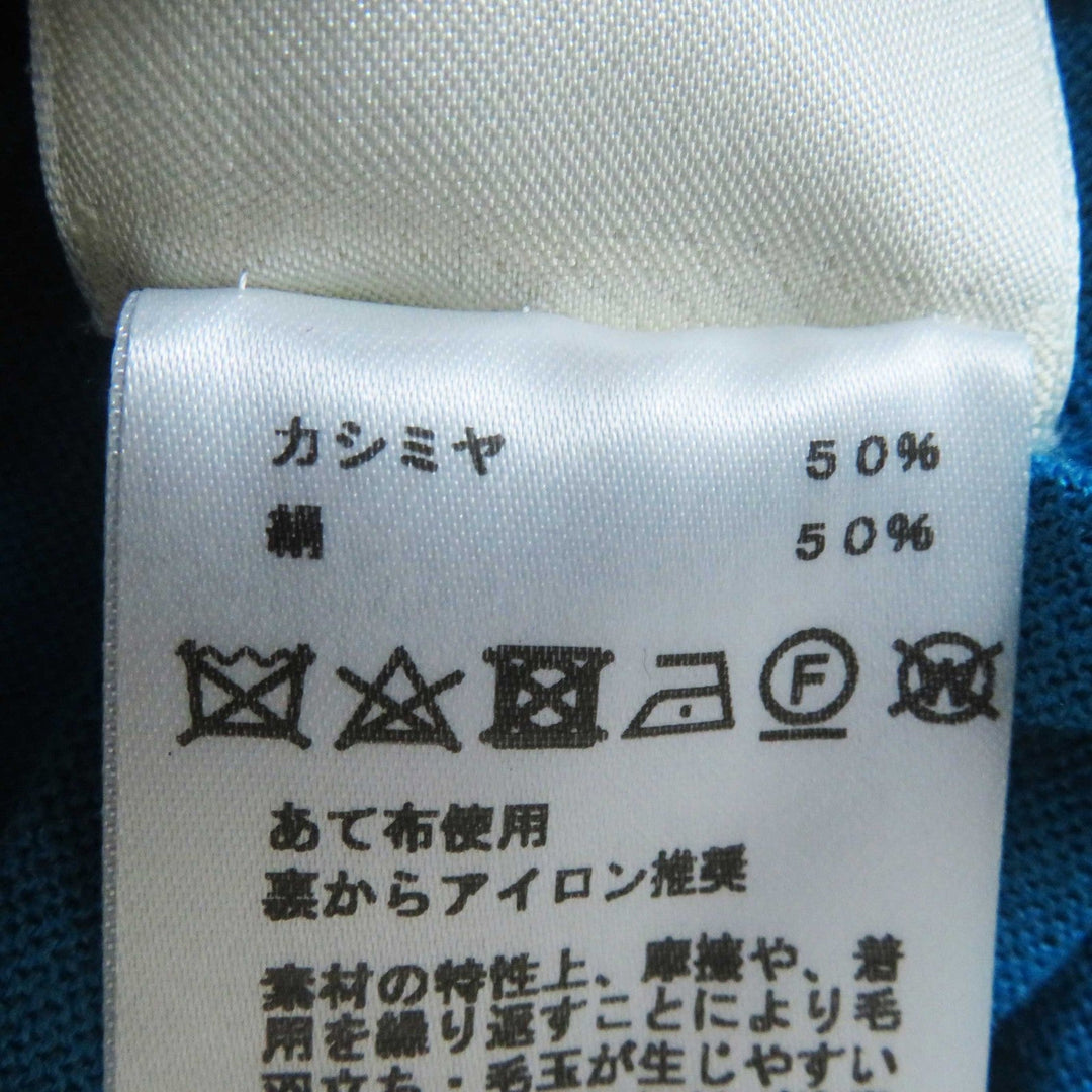 HERMES knit Outer material: 50% cashmere, Outer material: 50% silk Light blue white Women 34 Used Authentic