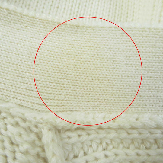 HERMES cardigan 3E2702D1 Outer material: 64% cashmere, Outer material: 36% cotton Ivory Women 34 Used Authentic