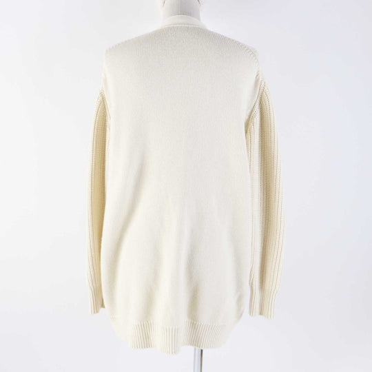 HERMES cardigan 3E2702D1 Outer material: 64% cashmere, Outer material: 36% cotton Ivory Women 34 Used Authentic