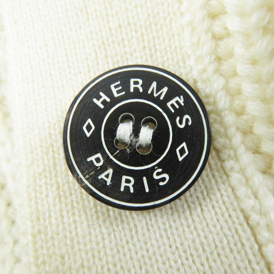 HERMES cardigan 3E2702D1 Outer material: 64% cashmere, Outer material: 36% cotton Ivory Women 34 Used Authentic