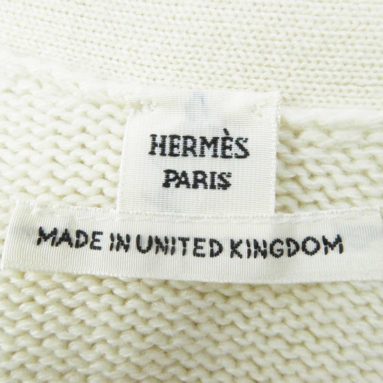 HERMES cardigan 3E2702D1 Outer material: 64% cashmere, Outer material: 36% cotton Ivory Women 34 Used Authentic