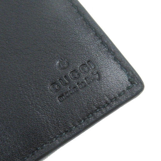 GUCCI Card Case 146230 Main: Leather black mens Used Authentic