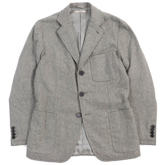 HERMES tailored jacket Outer: 100% wool, Filling: 100% polyester, Lining: 100% cupra gray mens 46 Used Authentic