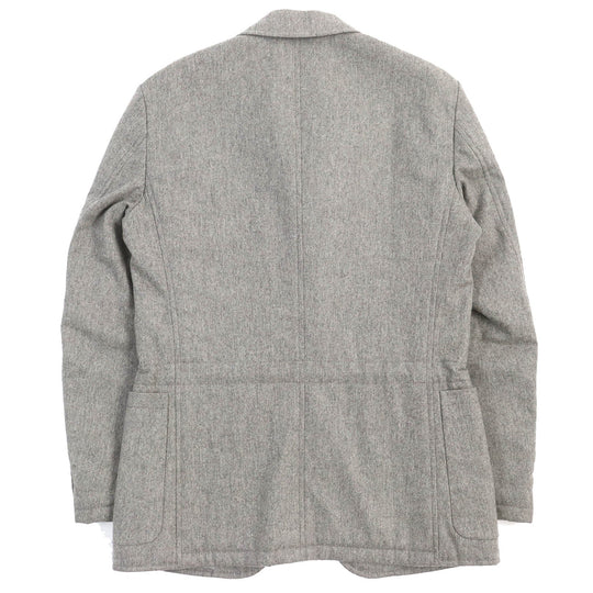 HERMES tailored jacket Outer: 100% wool, Filling: 100% polyester, Lining: 100% cupra gray mens 46 Used Authentic