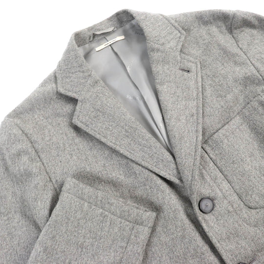 HERMES tailored jacket Outer: 100% wool, Filling: 100% polyester, Lining: 100% cupra gray mens 46 Used Authentic