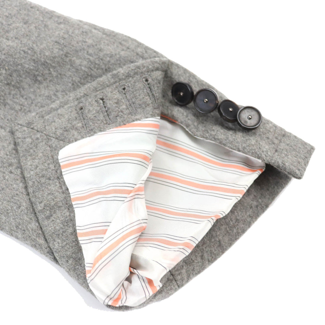 HERMES tailored jacket Outer: 100% wool, Filling: 100% polyester, Lining: 100% cupra gray mens 46 Used Authentic