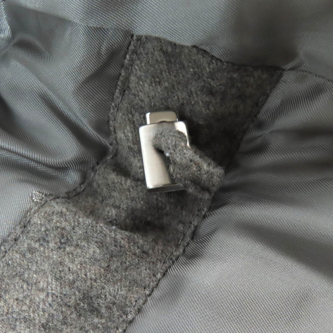 HERMES tailored jacket Outer: 100% wool, Filling: 100% polyester, Lining: 100% cupra gray mens 46 Used Authentic