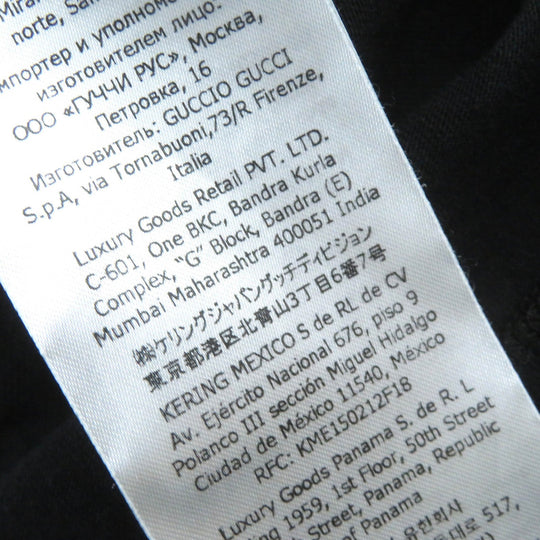 GUCCI Short sleeve T-shirt 616036 Main: 100% cotton Black multicolor mens M Used Authentic