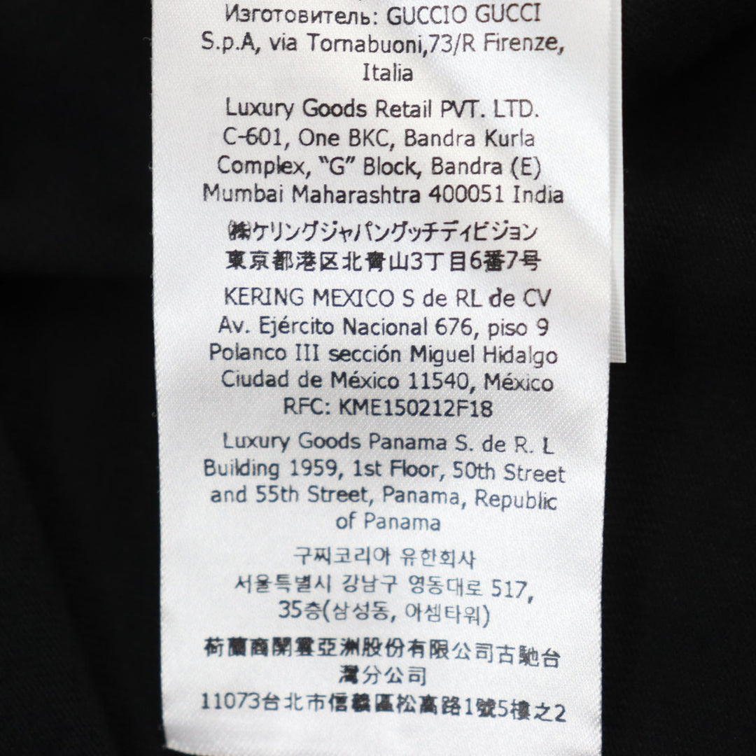 GUCCI Short sleeve T-shirt 727694 Main: 100% cotton black mens S Used Authentic