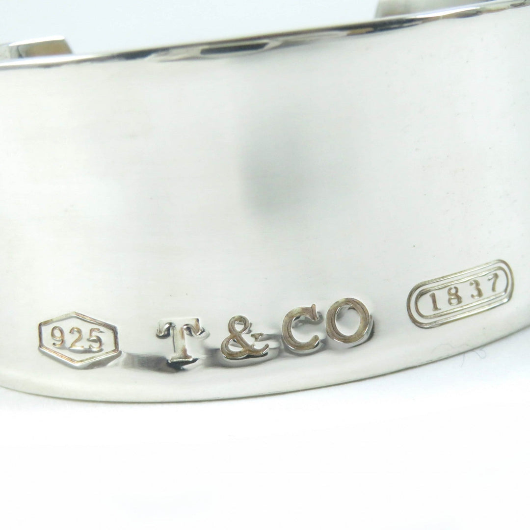 TIFFANY&Co. Bangle Main�FSV925 Silver Wide cuffs 1837 Women Used Authentic