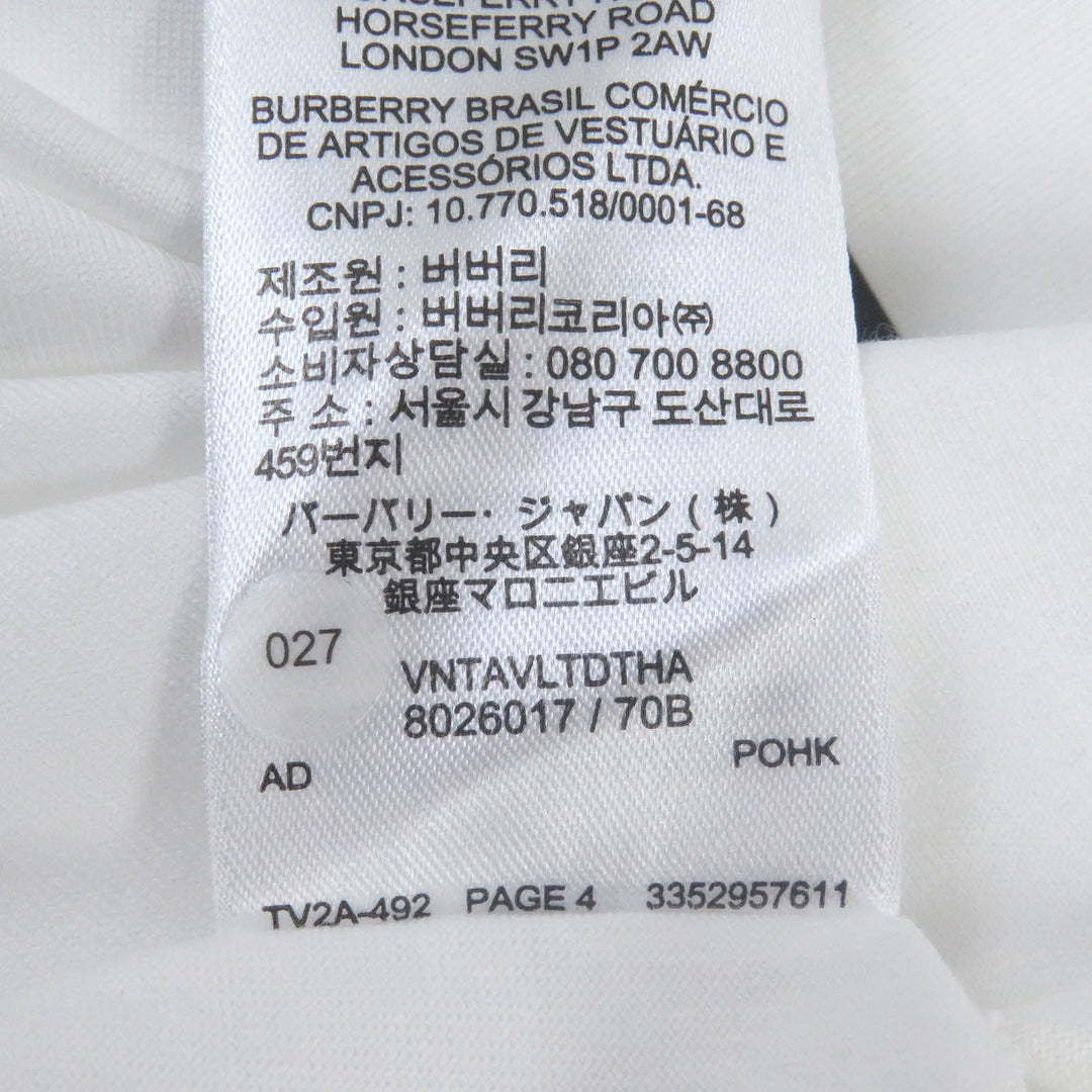 BURBERRY Short sleeve T-shirt 8026017 cotton white S