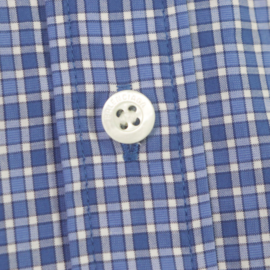 BALENCIAGA Short sleeve shirt 556913 Main: 100% cotton blue mens 37 Used Authentic