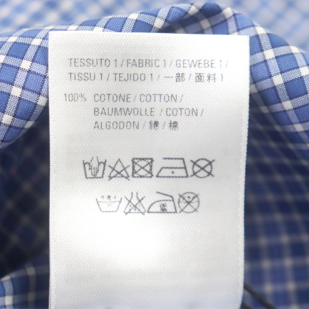BALENCIAGA Short sleeve shirt 556913 Main: 100% cotton blue mens 37 Used Authentic