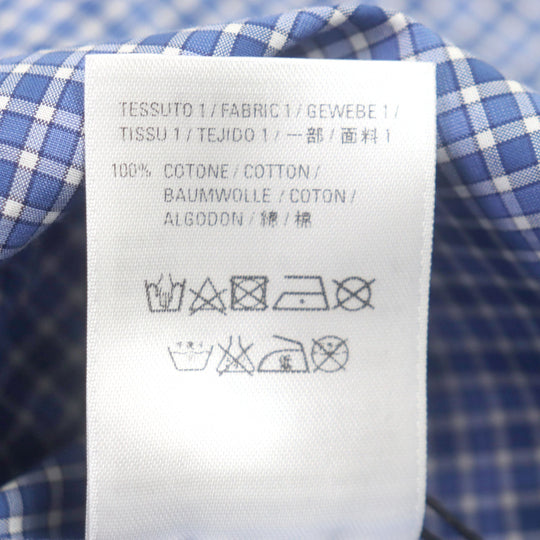 BALENCIAGA Short sleeve shirt 556913 Main: 100% cotton blue mens 37 Used Authentic