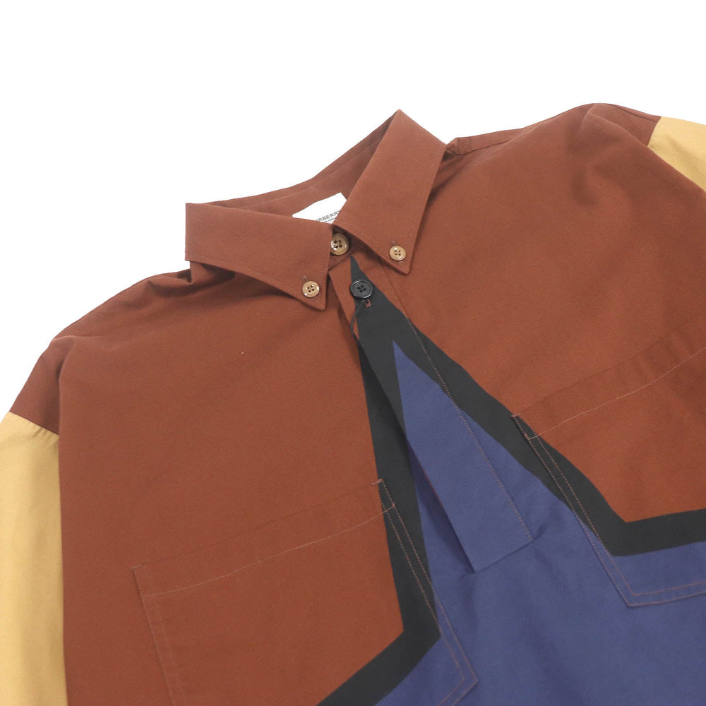 BURBERRY Short sleeve shirt 8045470 Main: 100% cotton Brown type mens L Used Authentic