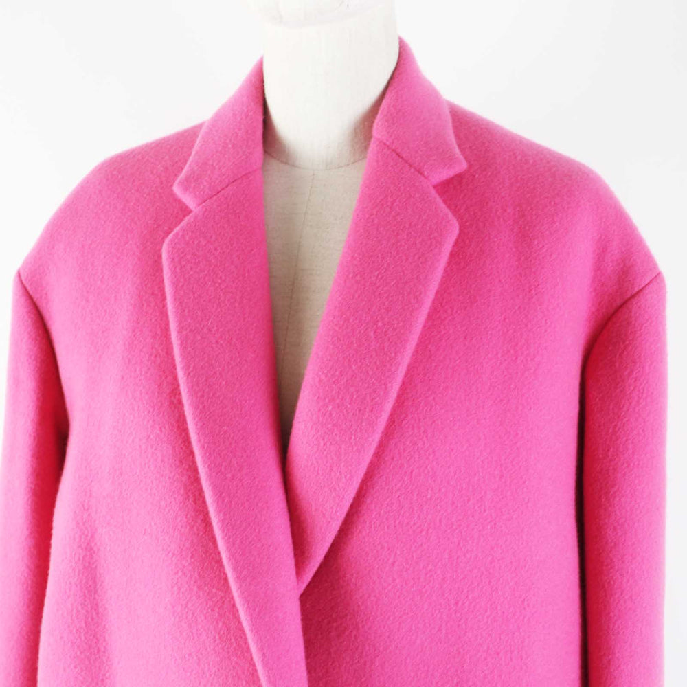 CELINE coat 2 8H13/4903 Outer: 100% cashmere, Lining: 100% silk pink Egg Crombie Coat Women 34 Used Authentic