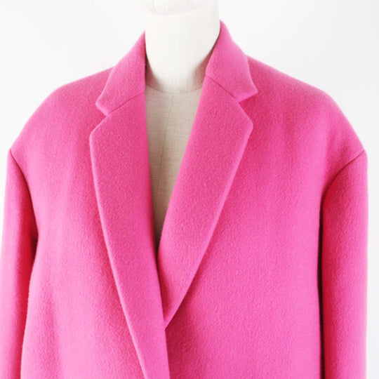 CELINE coat 2 8H13/4903 Outer: 100% cashmere, Lining: 100% silk pink Egg Crombie Coat Women 34 Used Authentic