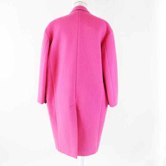 CELINE coat 2 8H13/4903 Outer: 100% cashmere, Lining: 100% silk pink Egg Crombie Coat Women 34 Used Authentic