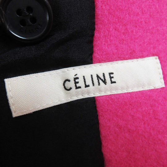 CELINE coat 2 8H13/4903 Outer: 100% cashmere, Lining: 100% silk pink Egg Crombie Coat Women 34 Used Authentic