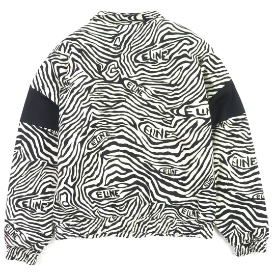 CELINE Track jacket 2Y880426S Outer: 100% polyester, Lining: 100% rayon, Filling: 100% polyester Black White mens L Used Authentic